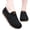 Black, variant on YOUYEDIAN Loafers for Women Fashion Round Toe Block Design Slip On Versatile Comfy Flats Casual Outdoor Walking Shoes