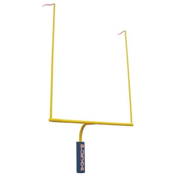 All Pro HSC-SY Galvanized Steel-Aluminum 6.62 in. Safety Yellow High School Football Goalpost, Brick Red