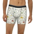 thumbnail image 2 of Picia Colorful Mushrooms and Plants Pattern Men's Athletic Long Leg Briefs , Performance Stretch Underwear，Moisture-Wicking, 2 of 7