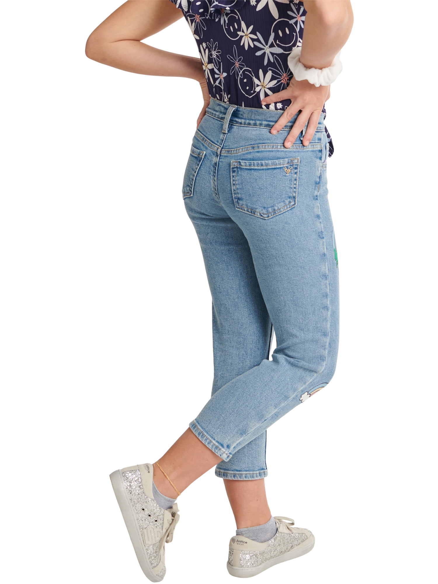 Justice Girls Mini Mom Jean, Sizes 6-18, Slim & Plus