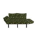 thumbnail image 2 of Sage Futon Couch, Spring Inspired Ornaments Butterflies Little Blossoms Swirled Leaves Vintage, Daybed with Metal Frame Upholstered Sofa for Living Dorm, Loveseat, Yellow Black Green, by Ambesonne, 2 of 4