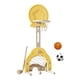 thumbnail image 1 of Juego de aro de baloncesto 3 en 1, juguetes deportivos para interiores y exteriores para fiesta de carnaval en casa Amarillo, 1 of 8