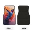 thumbnail image 2 of Honeii Vibrant Hummingbird Watercolor Art Print Car Foot Mat Four-Piece Set - Front & Rear Universal Car Floor Mats for SUVs, Trucks, Sedans, 2 of 7