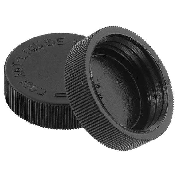 OULII 2Pcs Radiator Reservoir Cap Car Use Black Coolant Reservoir Cover Easy Install