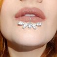 thumbnail image 1 of LLC Shiny Zircon Flower Lip Jewelry Set - Euro-American Style Fake Rings and Lip Studs, 1 of 5