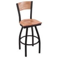 thumbnail image 3 of Holland Bar Stool  25 in. L038 - Black Wrinkle Virginia Military Institute Swivel Bar Stool with Laser Engraved Back, 3 of 3