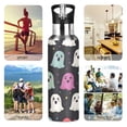 thumbnail image 7 of Yayeee 20oz Insulated Water Bottle Double Wall Stainless Steel with Flip Straw Lid, Colorful Halloween Ghost, 7 of 7