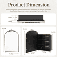 thumbnail image 2 of Jableast 16x24in Vintage Arched Medicine Cabinet with Mirror, Wall Mounted Bathroom Storage, Recessed/Surface Mount, Baroque Retro Design, Silver Beaded Border, Easy Install Vanity Cabinet, 2 of 10