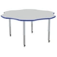 thumbnail image 6 of ECR4Kids 60in Flower Contour Thermo-Fused Adjustable Activity Table Grey/Blue/Silver - Super Leg, 6 of 8