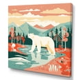 thumbnail image 2 of Designart "Polar Bear Whispers in the Mountains I" Animals Wall Art - Modern Green Bear Entryway Wall Art Print, 2 of 6