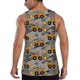 thumbnail image 3 of Gaeub Retro Excavator Men's Athletic Tank Top, Workout Sleeveless Shirts, Running Tank Tops for Gym, Running, Training - Large, 3 of 9