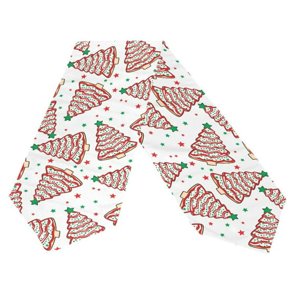 Ryvnso Christmas Tree Cakes Table Runner Tablecloth Home Decoration 13 x 70 inches