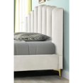thumbnail image 3 of Best Master Barrington Ivory Velvet California King Platform Bed with Gold Legs, 3 of 3