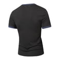 thumbnail image 4 of V Neck T-Shirt Men Knitted Ribbed Short Sleeve Casual Athletic Workout Pullover Tops Fathers Gift S-3XL, 4 of 8