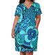 thumbnail image 3 of Vestido de noche holgado con bolsillos y estampado psicodélico hippie de los años 60. Ropa de mujer., 3 of 7