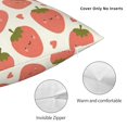 thumbnail image 3 of Pofeuu Hand Drawn Strawberry Print Double-sided plush pillowcase Square Throw Pillow Covers Pillows Cover for Living Room Bedroom Sofa Couch Cushion Cover（No pillow core）-26"x26", 3 of 7