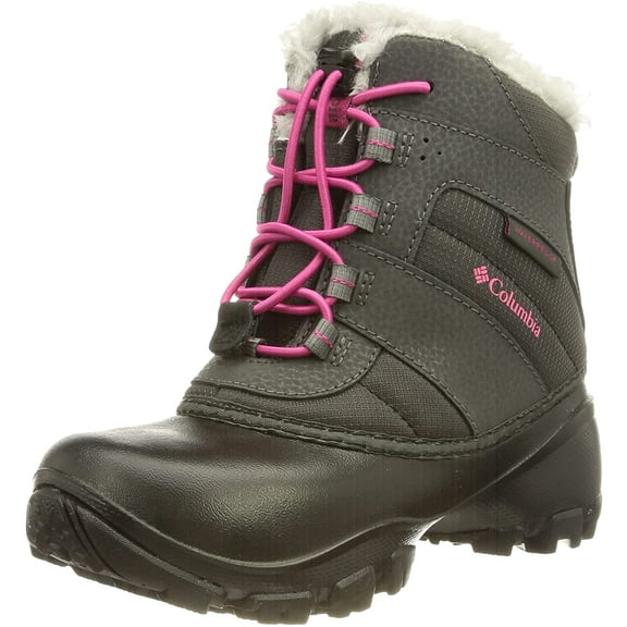 Columbia Childrens Rope Tow I WP Winter Boot Toddler/Little Kid, Charcoal/Razzle Little Kid 4-8 Years 8 Little Kid Dark Grey/Haute Pink