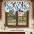 thumbnail image 6 of Tropical Botanical Curtain Valances for Windows, Kitchen Valance Window Treatments Panel 2 Pack, Summer Palm Leaves Peacock Blue Green Rod Pocket Short Curtains for Bathroom Bedroom 54 x 18 Inch, 6 of 8