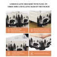 thumbnail image 6 of Black Bear Bed Skirt Cal King Size, Farmhouse Forest Animals Vintage Wrap Around Bed Skirting with Adjustable Elastic Strap, Dust Ruffled Pleated Bedskirts 18 Inch Drop for Bedroom Cal King Beds, 6 of 9