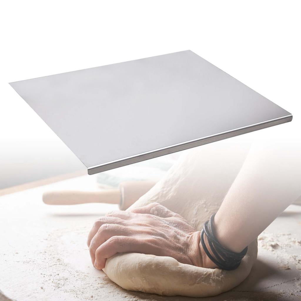 Fiocias Stainless Steel Chopping Board Heavy Cutting Board Meat Vegetables Bread Cutting 40cmx50cm