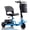 Blue, variant on QEASET Foldable 3-Wheel Electric Mobility Scooter for Adults – Lightweight 50 lbs, 300 lb Capacity, Dual Battery, Travel-Ready, Grey