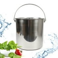 thumbnail image 3 of Dwellnix 5.3Gal Stainless Steel Stockpot, Heavy Duty Large Stock Pot for Stew, Simmering, Chili Pot, Professional Grade Stock Soup Pot with Lid, Silver, 3 of 7