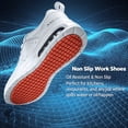 thumbnail image 2 of AMOX Non Slip Work Shoes for Men Food Service Slip Resistant Sneakers Casual Comfortable with Cushioning for Chef Kitchen Restaurant Walking White, 2 of 8