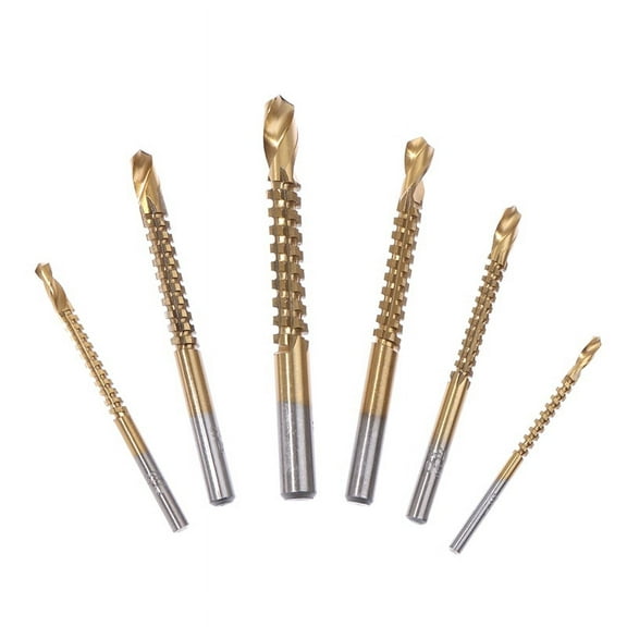 6Pcs Cobalt Left Hand Drill Bit Set Screw Metric Composite Tap Drill Bit Tap