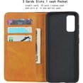 thumbnail image 2 of Galaxy S20 Wallet Case,Premium PU Leather Flip Folio Case with Card Slot,Case Pocket,Kickstand and Magnetic Closure TPU Shockproof Case for Samsung Galaxy S20,6.2" Khaki+Brown, 2 of 18