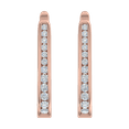 thumbnail image 2 of 1/2 Carat Diamond Hoop Earrings In 10K Rose Gold, 2 of 4