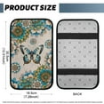 thumbnail image 5 of Yuyamidu Butterfly Car Arm Rest Cover Pad Universal Fit Most Vehicles Boho Mandala Flower Car Center Console Armrest Cover Winter Auto Interior Accessories, 5 of 7