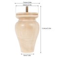 thumbnail image 4 of Lot de 4 Pieds de Meubles en Bois Pieds de Canapé Carrés Beige Moderne du Milieu du Siècle Pieds de Remplacement pour Fauteuil Inclinable Table Basse Commode, 4 of 10