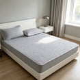 thumbnail image 6 of Summer Ice Silk Mattress Topper 3 Piece Set, Cooling Latex Pillow Top Pad for Dorm, Breathable Nylon Spandex Bed Cover for AC Room, Soft Washable Sheet Set for Hot Sleepers, 6 of 6