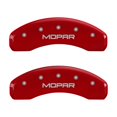 thumbnail image 2 of MGP Caliper Covers 12193SMOPRD Red Powder Coat Finish Front and Rear Caliper Cover,  (MOPAR Silver Characters, Engraved), 2 of 2