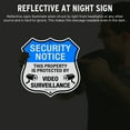 thumbnail image 3 of Faittoo Security Notice Sign, Property Is Protected By Video Surveillance Sign, 2-Pack 11.6 x 11.6 Inch Reflective Aluminum Warning Sign, 3 of 7