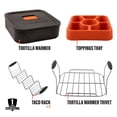 thumbnail image 4 of Blackstone Griddle Essentials Taco Kit with Tortilla Warmer and Trivet, Racks, and Toppings Tray, 5-Piece, 4 of 7