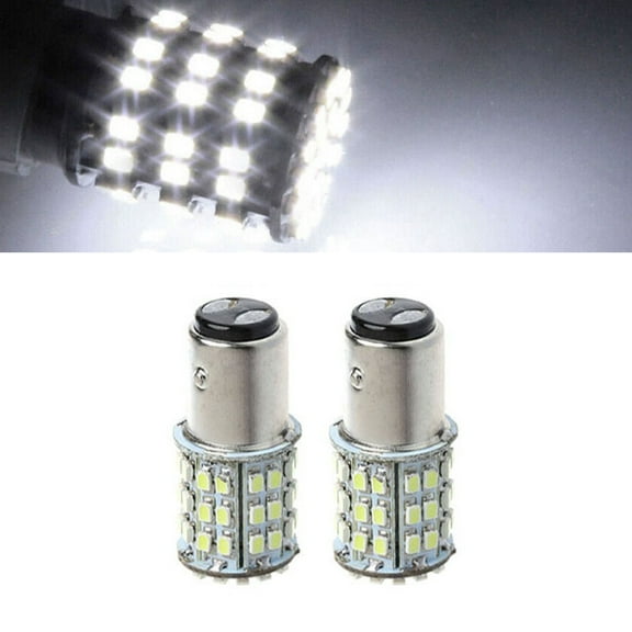 2PCS BAY15D 64SMD LED 1157 Dual Filament Brake Stop Tail Light Bulb Globe 12V 320lm Auto Acesssories Tools