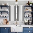 thumbnail image 2 of Dark Gray Kitchen Curtains 84 Inch Length, Gradient White Abstract Minimalist Stripe Grommet Top Bedroom Living Room Curtains, Light Filtering Cafe Curtain Drapes 2 Panels Set 104''x84'', 2 of 9