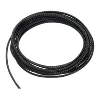 10 Ft - 1/8 In Expandable Braided Cable Sleeve, PET Cable Management, Wire Wrap Loom Tube, Black