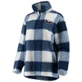 thumbnail image 2 of Women's G-III 4Her by Carl Banks Navy/White Washington Capitals Plaid Sherpa Quarter-Zip Jacket, 2 of 4