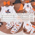 thumbnail image 3 of TOWED22 Baby Girl Halloween Clothes Toddler Infant Fall Winter Outfits Ghost Romper Newborn Girls’ Clothing Set,6-12 M, 3 of 4