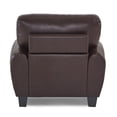 thumbnail image 4 of OakvillePark Arcadia Faux Leather Upholstered Living Room Chair, Dark Brown, 4 of 6