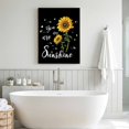 thumbnail image 4 of Canvas Wall Art, Yellow Sunflower Framed Canvas Prints for Bedroom Dining Room, Summer Flower Bee Sunshine Black Large Gallery Wrapped Wall Decor for Home Office, Gifts, 20"x24" Ship Next Day, 4 of 9