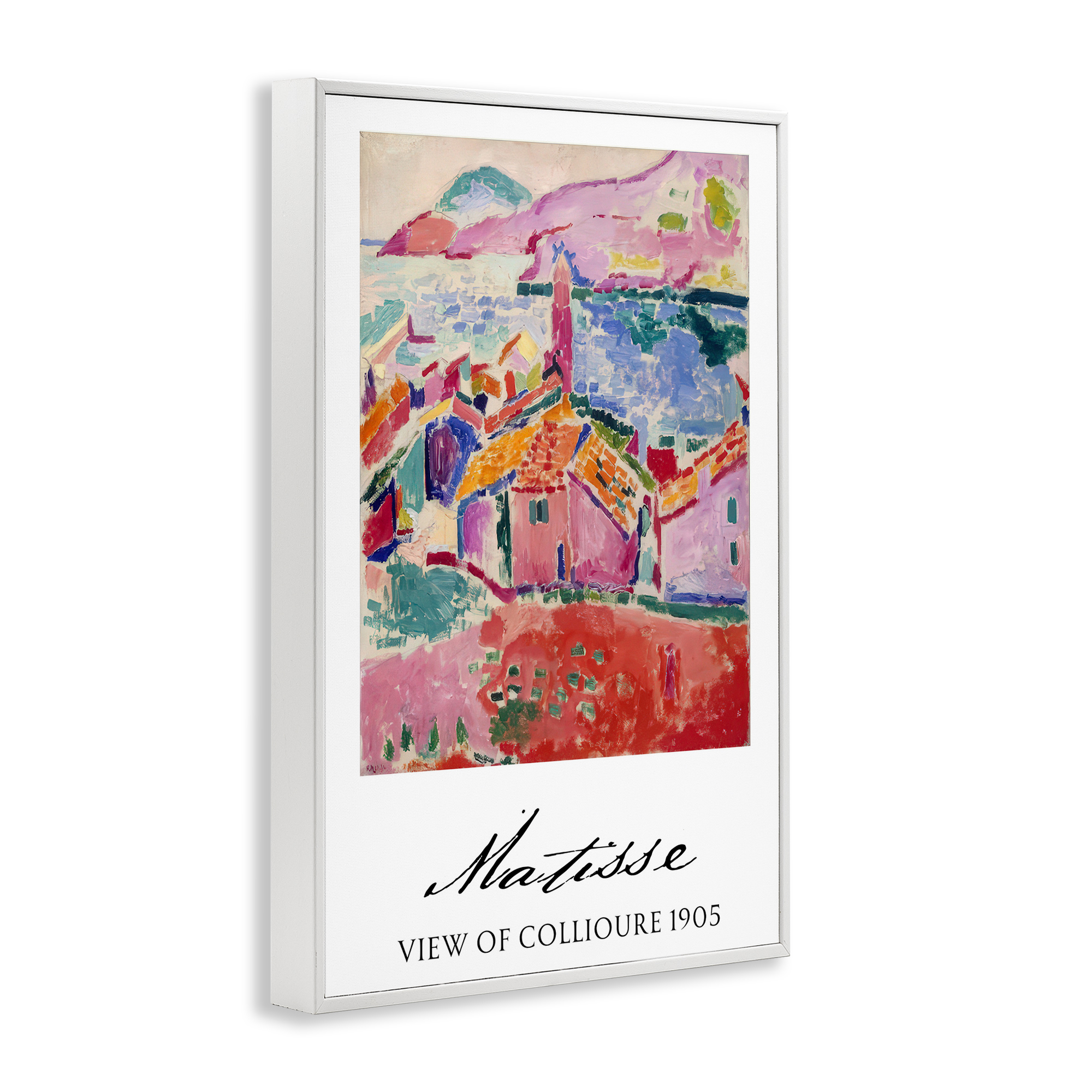 View Of Collioure White Framed Giclee Art, design by Vintage Hustle