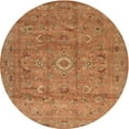 thumbnail image 1 of Ahgly Company Indoor Round Contemporary Orange Abstract Area Rugs, 5' Round, 1 of 6