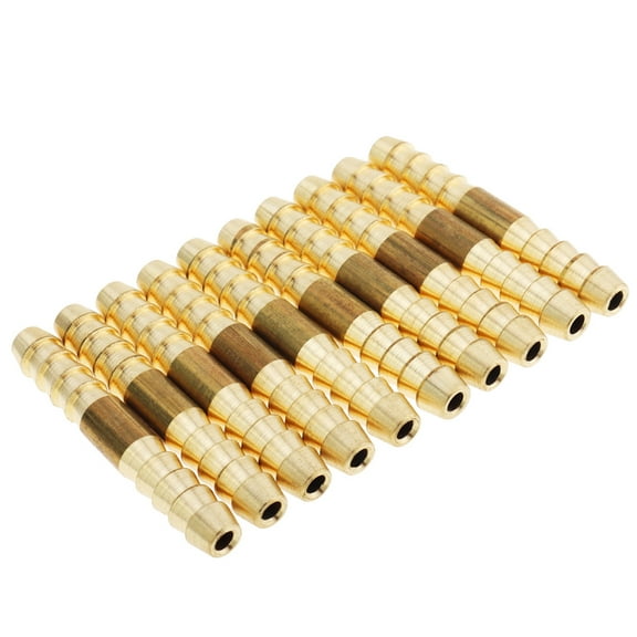LTWFITTING Brass Barb Hose Splicer Mender 1/8-Inch Fitting Air Water Fuel Boat(Pack of 10)