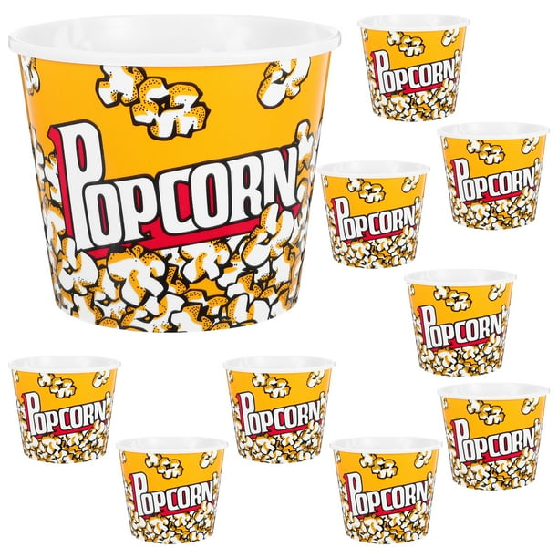 10pcs reutilizables plástico clásico recipiente de palomitas de palomitas de palomitas de palomitas