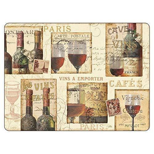 Pimpernel Durable Hardboard Cork Backed French Cellar Placemats 16 X 12 Walmart Com Walmart Com