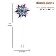 thumbnail image 4 of Alpine Corporation Dual Floral Windmill Stake with Gems, 4 of 12