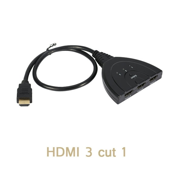 Negro 3 puertos HDMI Multi Display Auto Switch Hub Box Splitter 1080P HD TV Adaptador